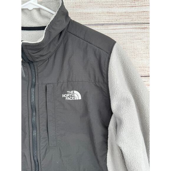 The North Face Denali Fleece Full Zip Jacket Womens Medium Light Gray Dark Gray - Picture 4 of 11
